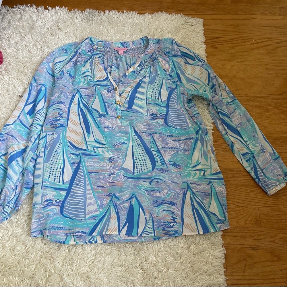 Lilly Pulitzer Sailboat Blouse